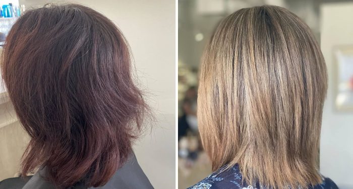 Transitioning from brunette to blonde