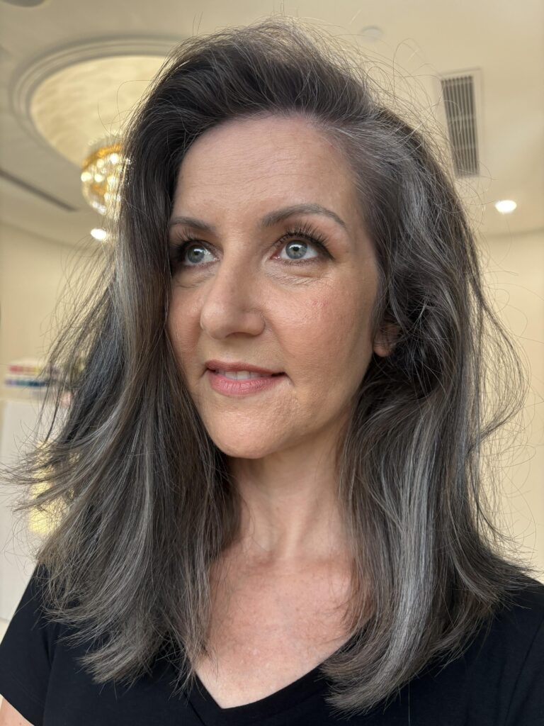 Grey Blending Transitioning Hair